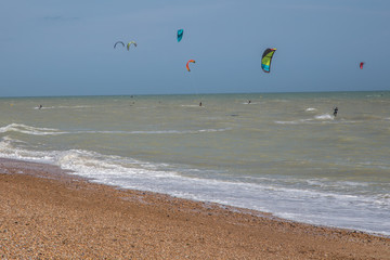 Goring Worthing UK May Bank holiday wind surfers 1
