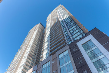 Condominium towers in downtown Calgary Alberta.  © Jeff Whyte