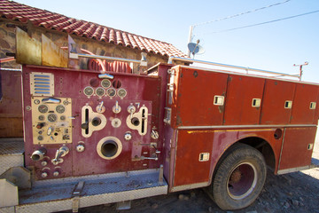 Old fire truck in Death Valley