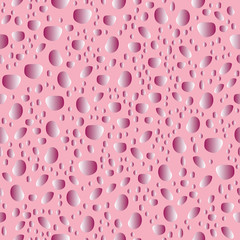 Seamless pattern of spots on a pink background. Vector image.