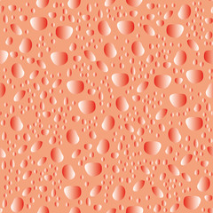 Seamless spot pattern on a peach background. Vector image.
