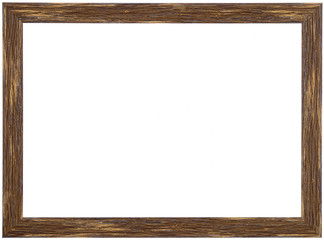 Brown frame isolated on white background