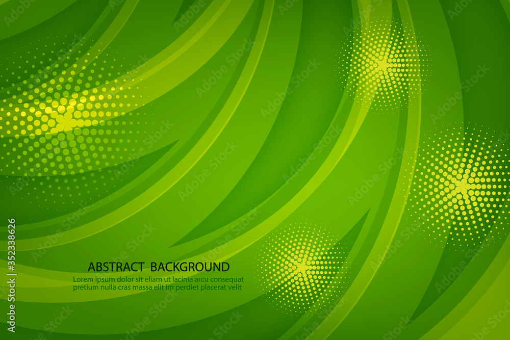 Wall mural bright green abstract design vector background. poster, brochure template, banner.