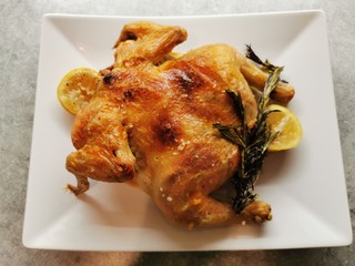 roasted chicken on a plate