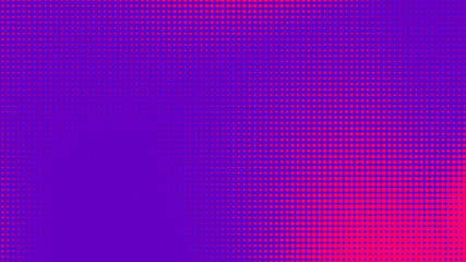Dots halftone purple pink color pattern gradient texture with technology digital background. Pop art comics with nature graphic design.