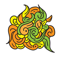 Abstract Colorful Doodle Art Background Design Template
for Art Exhibition, festival, summer, and parade.
