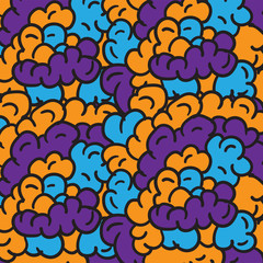 Abstract Colorful Doodle Art Background Design Template
for Art Exhibition, festival, summer, and parade.
