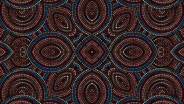 Symmetric abstract psychedelic pattern. Looping footage.