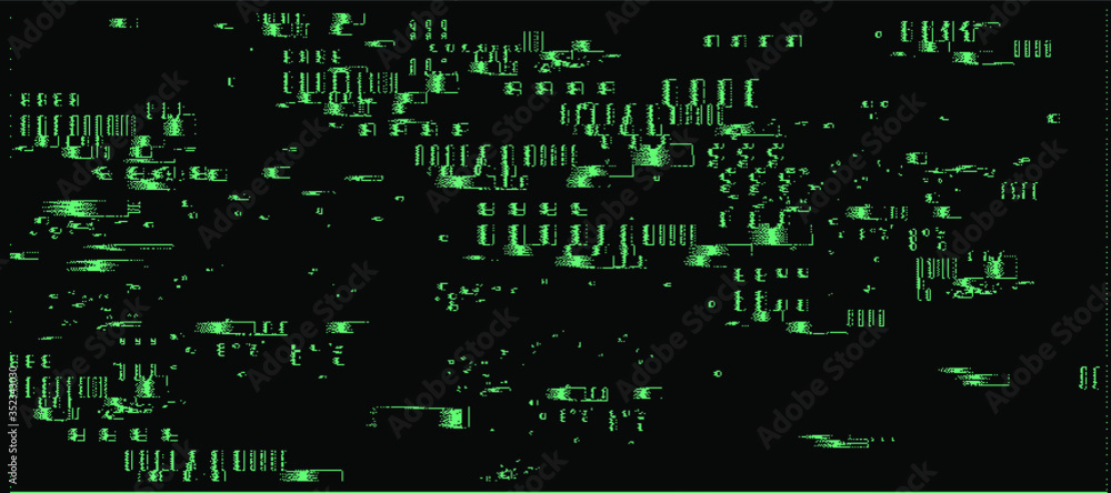 Poster vhs glitched screen with flickering pixels. retro technology style background.