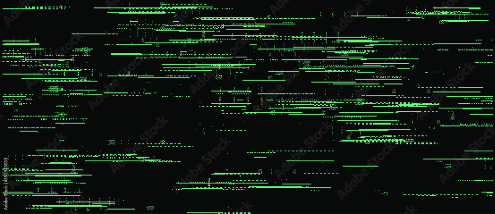 Aufkleber vhs glitched screen with flickering pixels. retro technology style background.