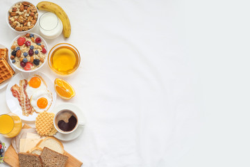 Healthy breakfast background