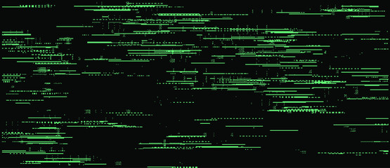 VHS glitched screen with flickering pixels. Retro technology style background.
