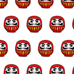 daruma seamless pattern, vector illustration