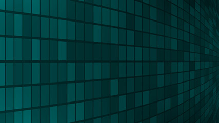 Abstract background of small squares or pixels in dark turquoise colors