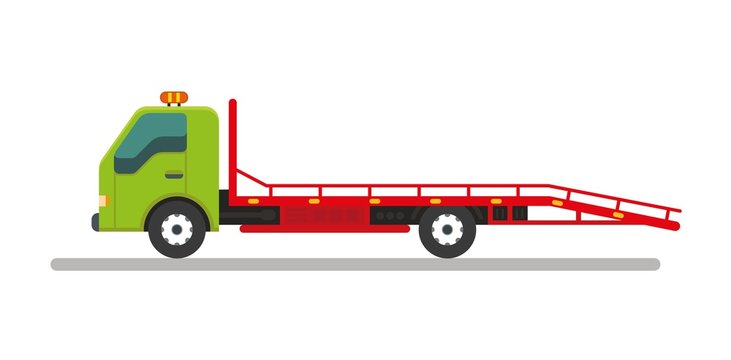 Tow truck service vehicle.Help on road illustration vector illustration.