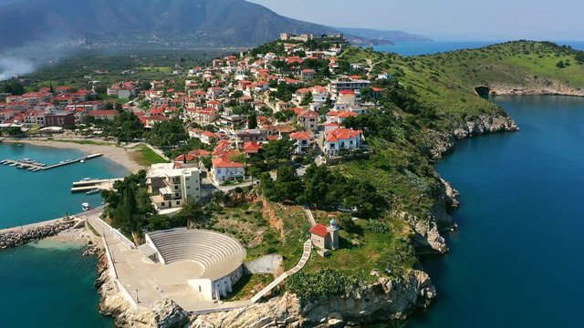 Paralio Astros 4k footage of the city,Arcadia, Greece