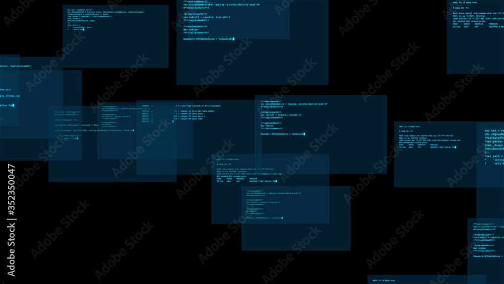 Aufkleber Screens of programming. Programming language. System engineering.