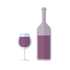 wine flat icon, vector illustration