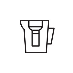 water filter line icon, vector illustration