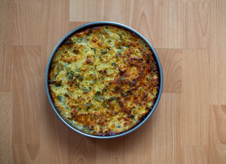 Homemade baked vegetarian food