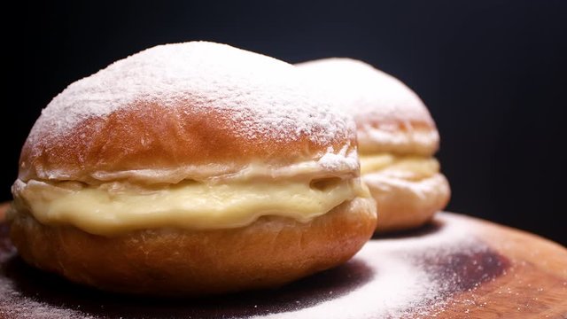 A Brazilian dessert known as: Sonho. Stuffed with vanilla cream