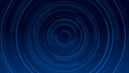 Circle blue technology Hi-tech background. Abstract graphic digital future concept design.