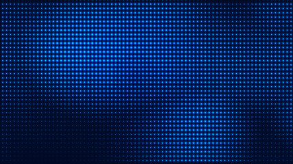 Naklejka premium Dot blue pattern screen led light gradient texture background. Abstract technology big data digital background. 3d rendering.