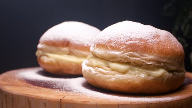 A Brazilian dessert known as: Sonho. Stuffed with vanilla cream
