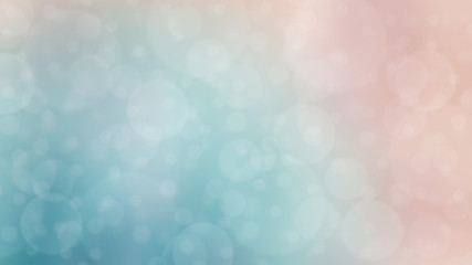 Soft teal and coral textured bokeh background - gradient