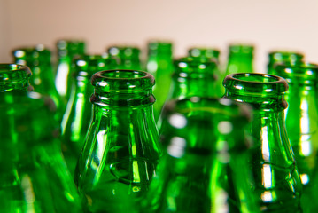 recycling bottles, ecological recycling, green bottles