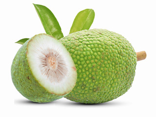 Fototapeta na wymiar breadfruit isolated on white background