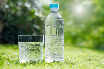 よく冷えた美味しそうな水