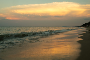 Sunset on the beach in Southern Thailand