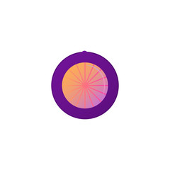 Cartoon blush with different colors. Fashionable cosmetic product template element . Icon in color gradient style. Logo isolated on a white background. View from above. Trendy flat vector illustration