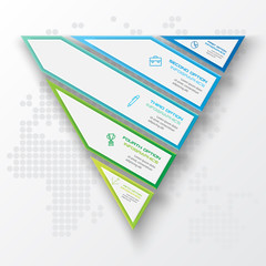 Business concept design with triangle and 5 options,Infographic template can be used for presentation,Vector illustration.