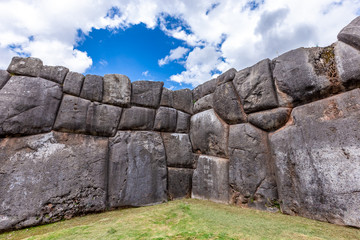 Sacsayhuaman fortress, Inca ruins in Cusco or cuzco town, Peru