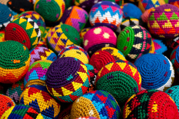 Fototapeta na wymiar Haki Ball is an artisan ball, handmade in Guatemala
