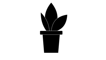 Plant symbol. Design template illustration 