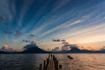 The magic of a sunset on Lake Atitlan
