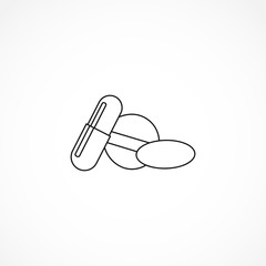Medical Drugs line icon. Drugs isolated line icon