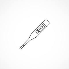 medical thermometer line icon. thermometer isolated line icon