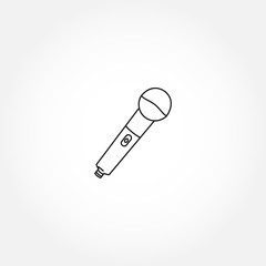 microphone for singing line icon. microphone isolated line icon