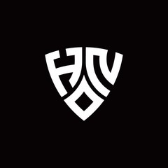 HN monogram logo with modern shield style design template