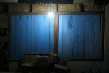 night time painted wall