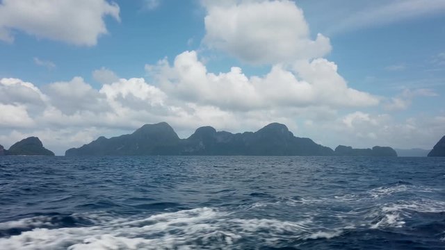 Coron to El Nido,Philippines ferry point of view from deck