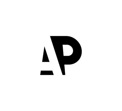 Initial letters Logo black positive/negative space AP