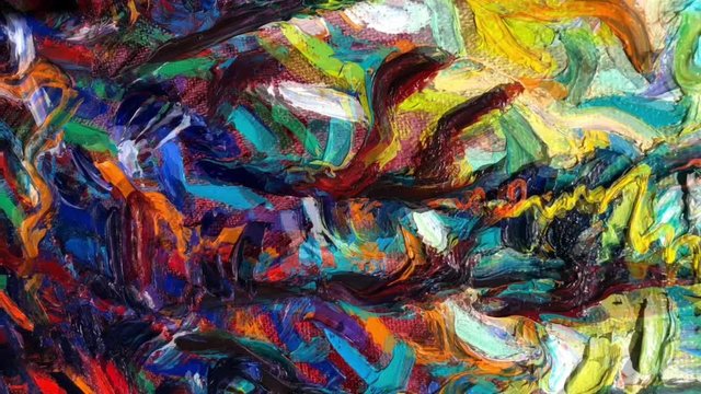 Fabulous Dreamlike Psychedelic Blur footage background of motion surface of trendy colorful original Abstraction Art pattern flow. Moving Seamless loop psychotherapy.