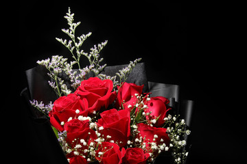 Romance  Red Rose Blooming Flower for Valentine Lover 