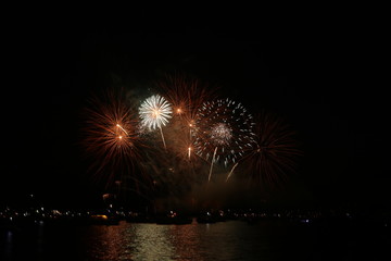 Fireworks in English Bay in Vancouver Canada
The festival of fireworks during the summer 