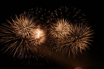 Fireworks in English Bay in Vancouver Canada
The festival of fireworks during the summer 